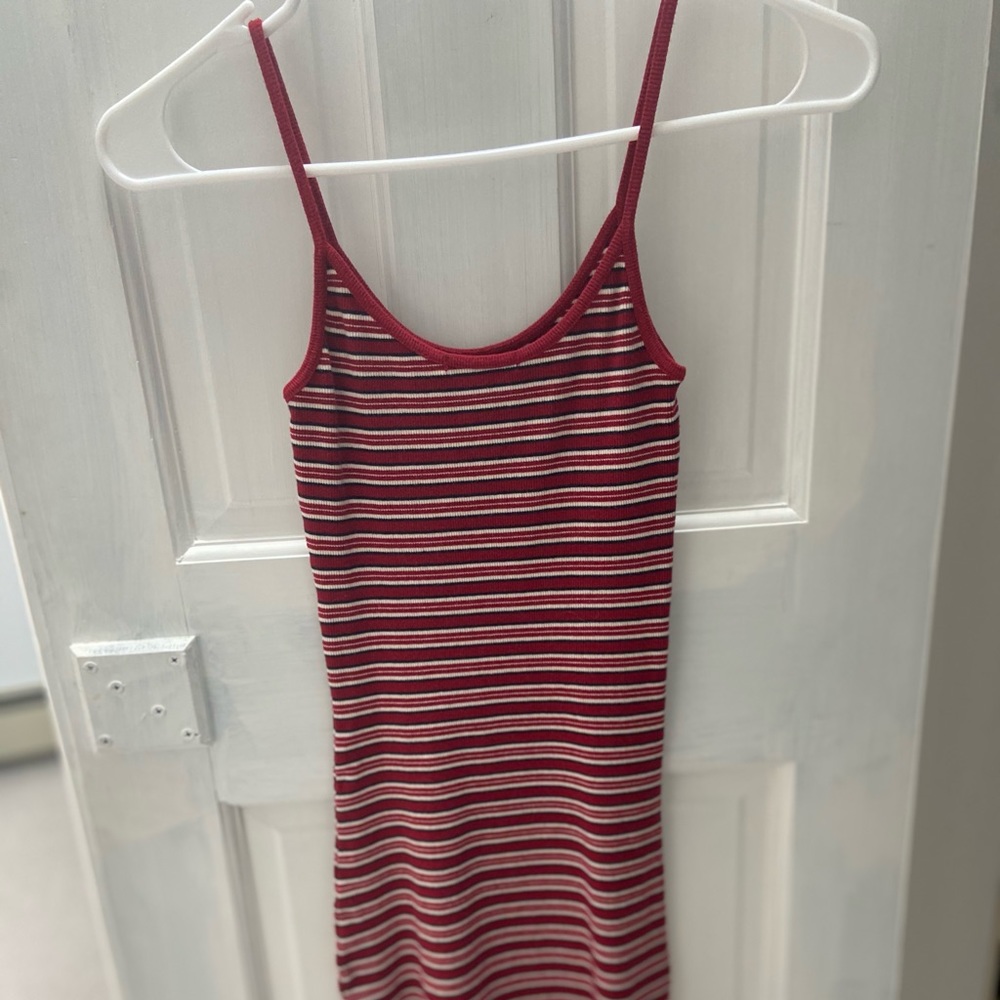 Red, Stripped, Fitted, Brandy Melville Dress